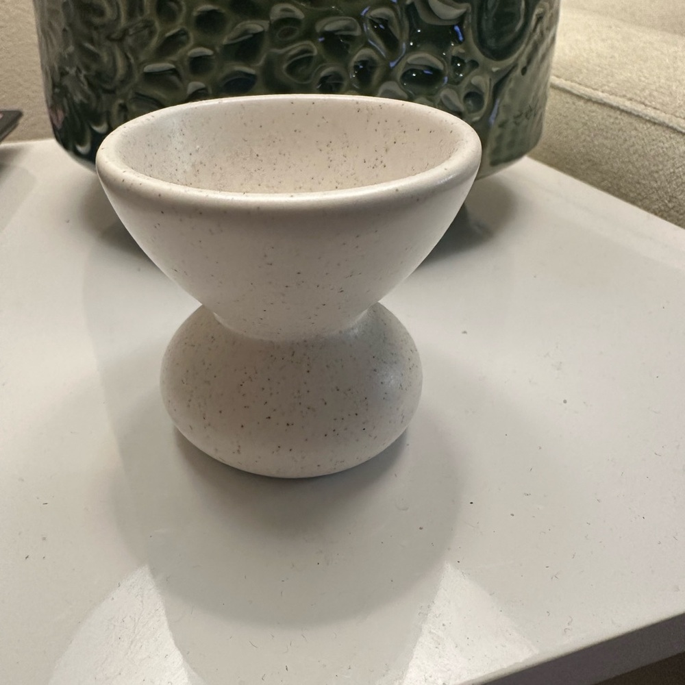 Speckled White Ceramic Incense Holder